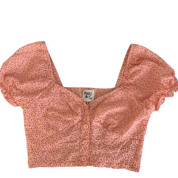Princess Polly puff sleeve floral Y2k Retro crop top Cottagecore Fairy size 2 - Picture 11 of 11